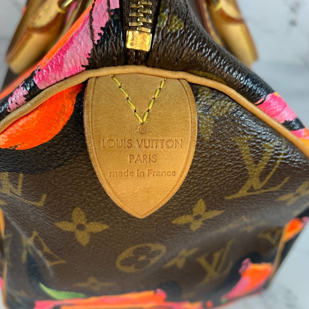 ❌❌ LOUIS VUITTON Monogram Roses Speedy 30 bag Stephen Sprouse vintage authentic - Picture 14 of 15